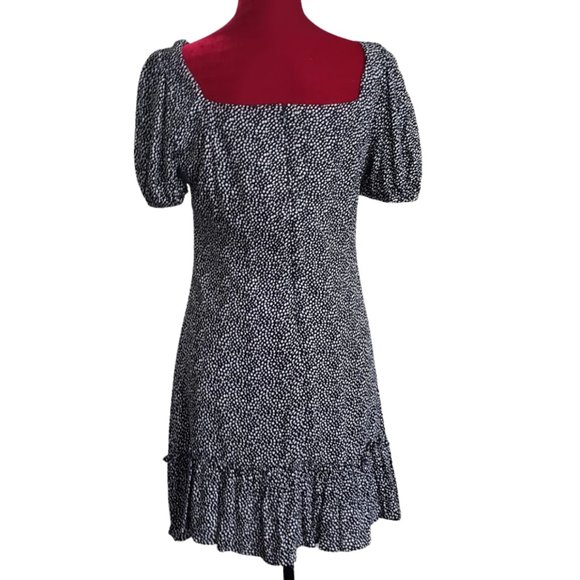 NEW Without Tags - Altar'd State Cassia Dress Black & Ivory Short Sleeve, Large - Picture 6 of 11